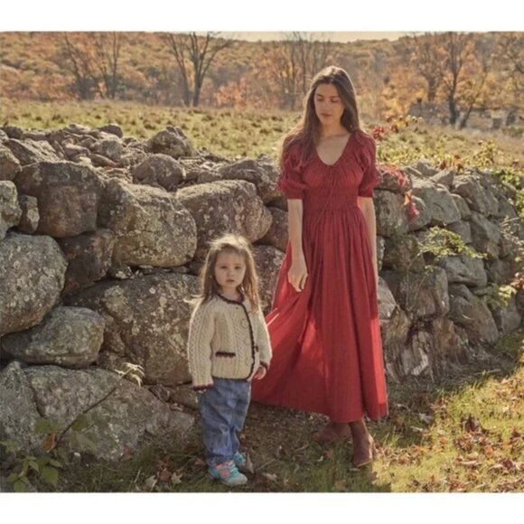 Dôen RARE Ischia Dress in Currant Red Size L - Picture 3 of 7